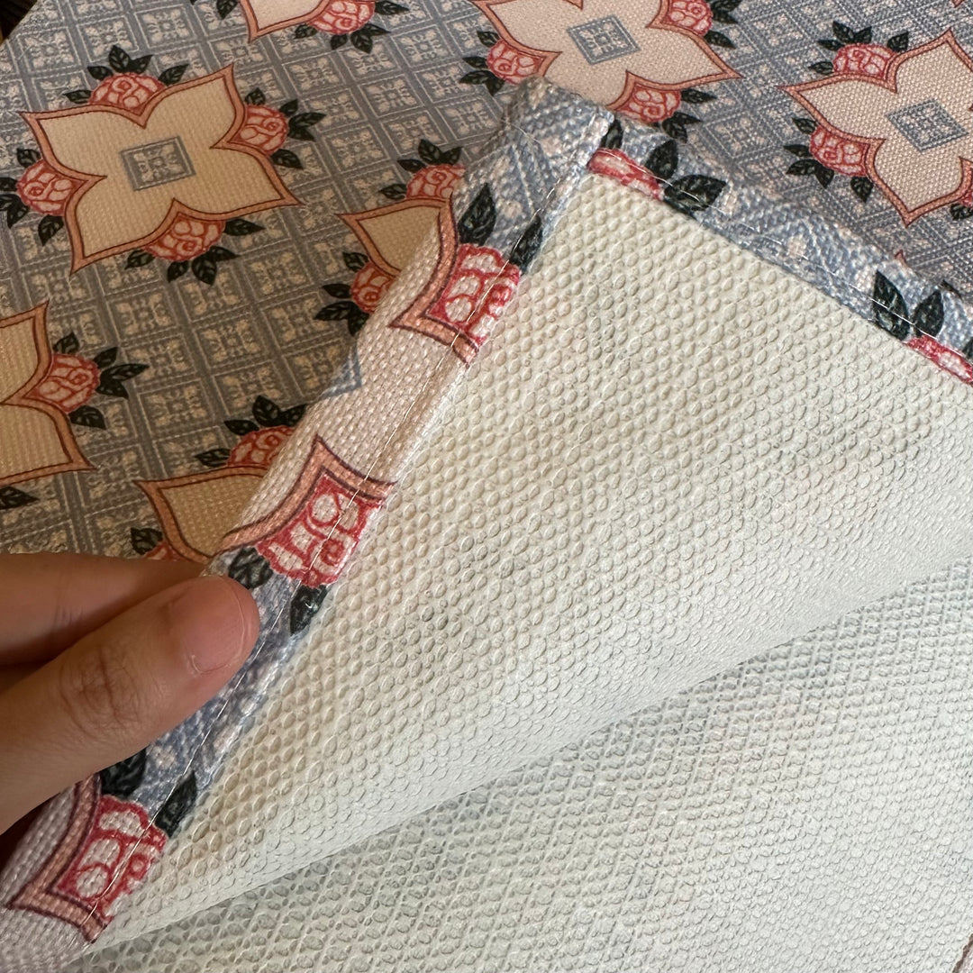 Peranakan Tile Table Runner in Plum Blossom – Cat Socrates Online
