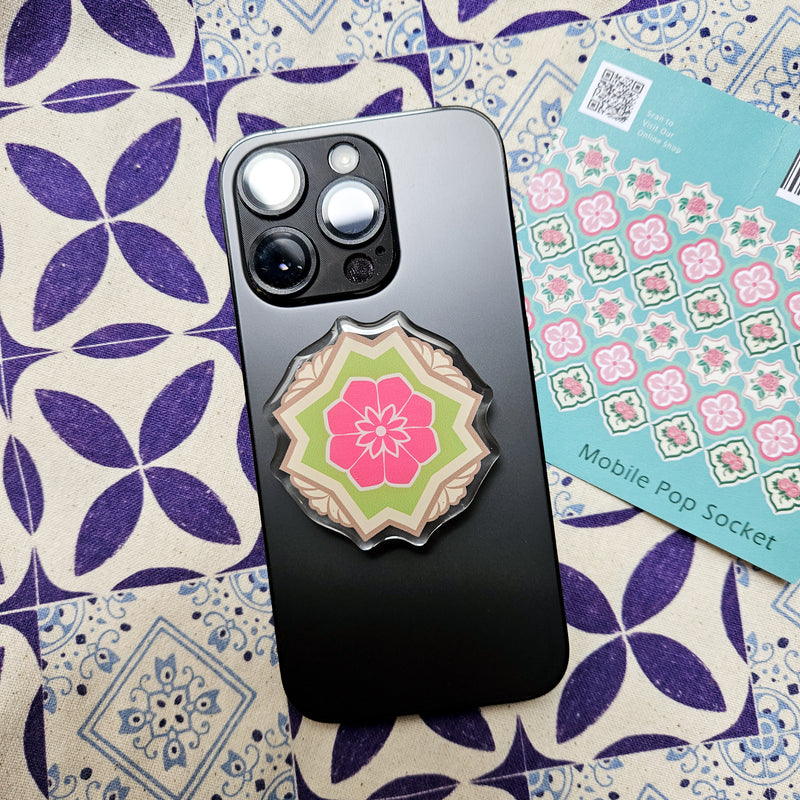 Peranakan Tile Mobile Pop socket