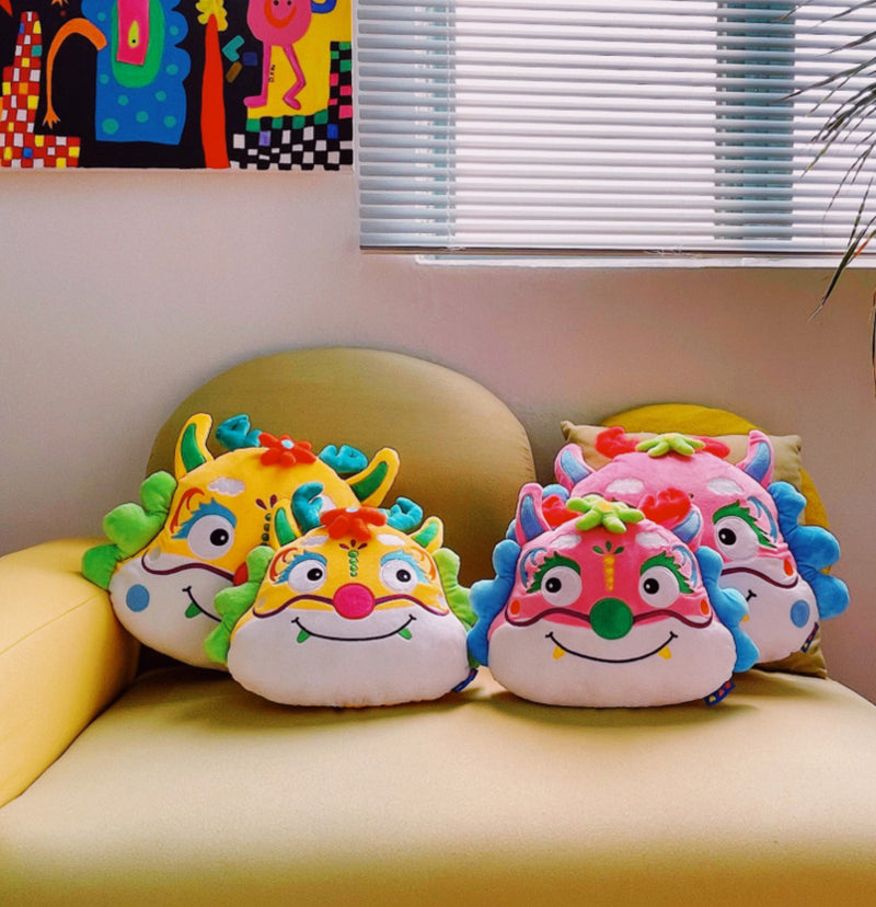 Dragon Prince & Princess Embroidery Car Seat Head Cushion