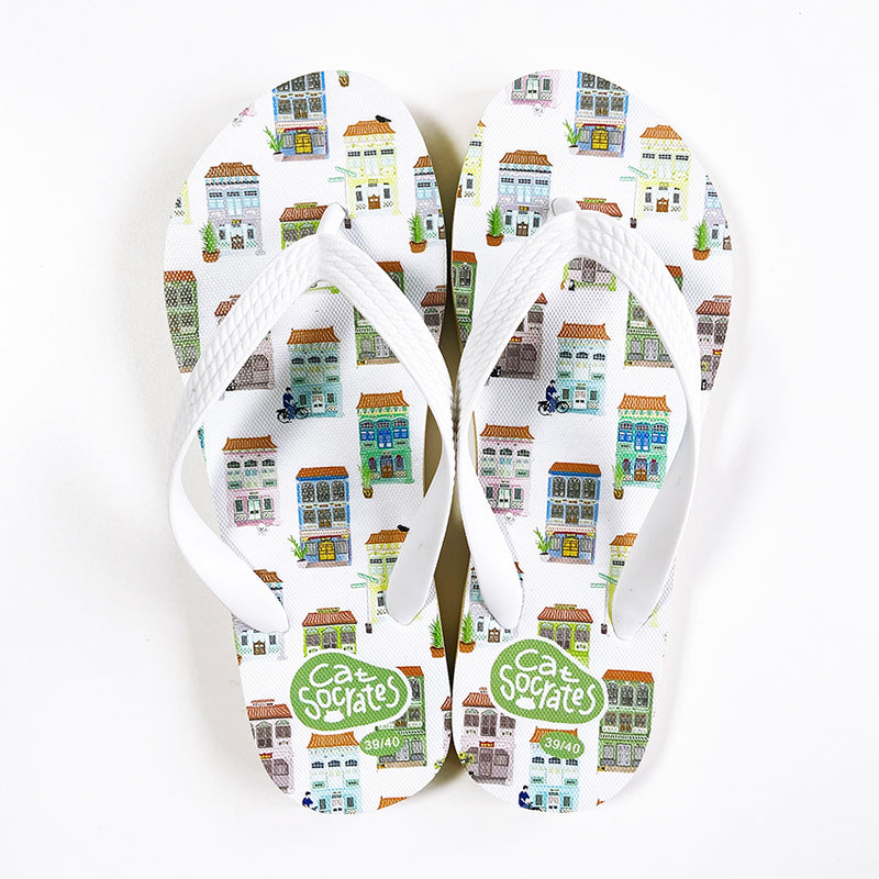 (Pre-order) Peranakan Shophouse Flip-flops