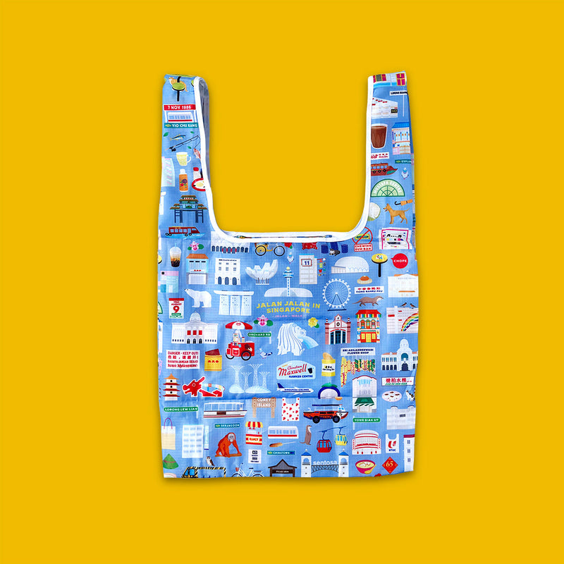 Singapore Theme Foldable Shopper bag