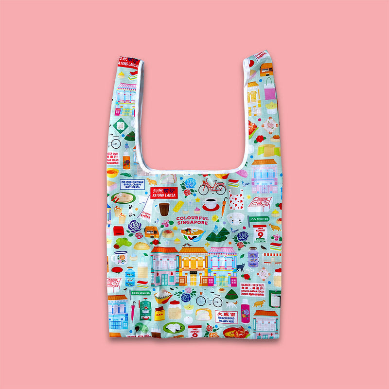 Singapore Theme Foldable Shopper bag