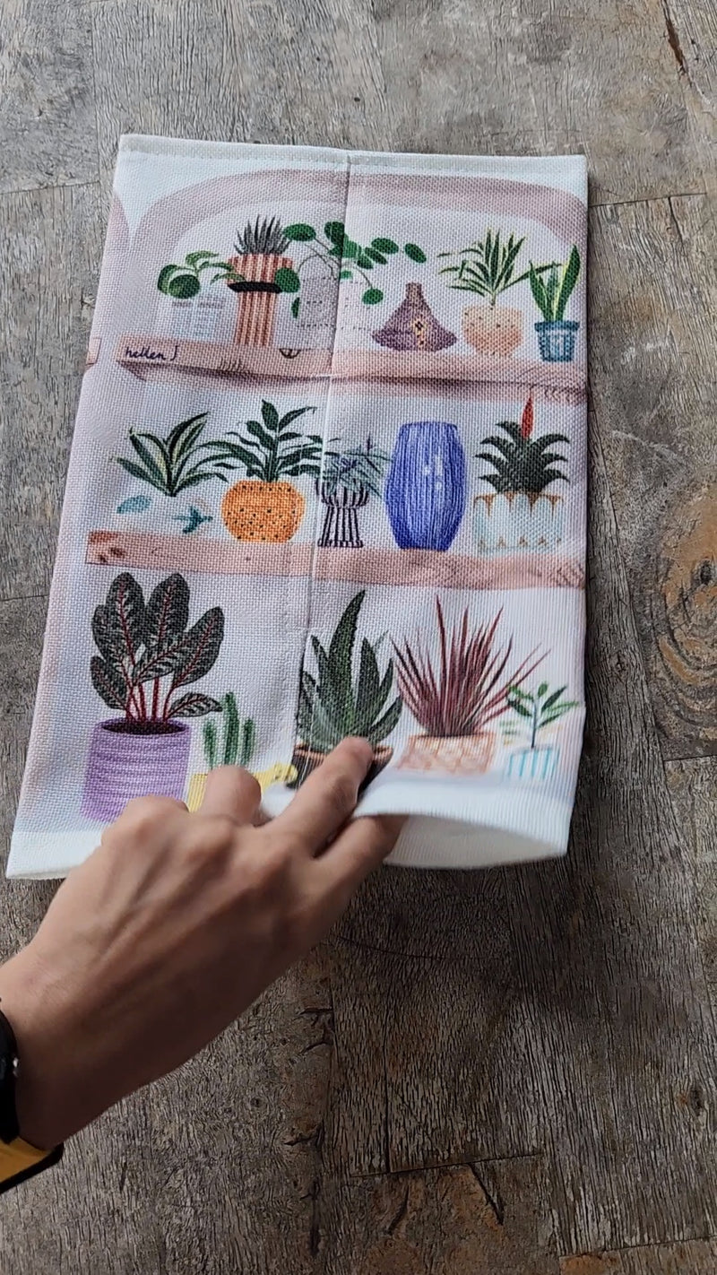 Fabric Tissue cover Plant shelf