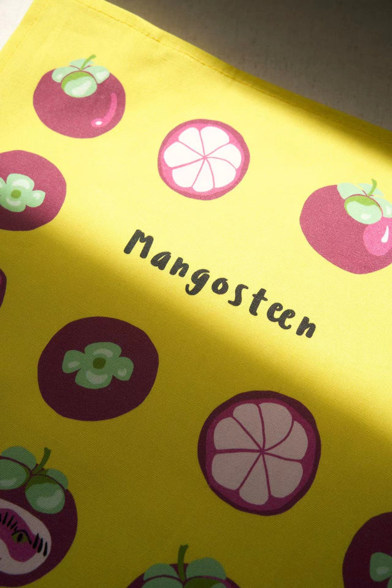 Singapore Fruits Tea Towel - Mangosteen