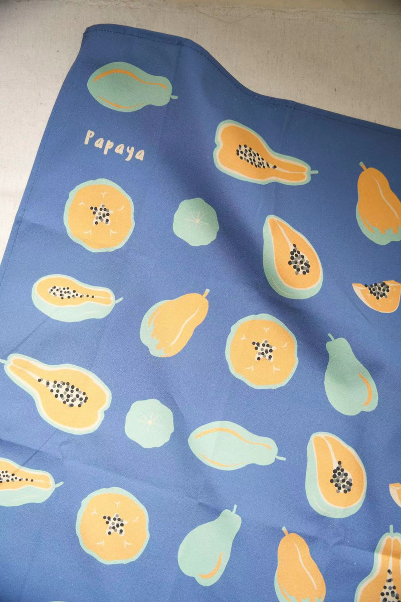 Singapore Fruits Tea Towel - Papaya