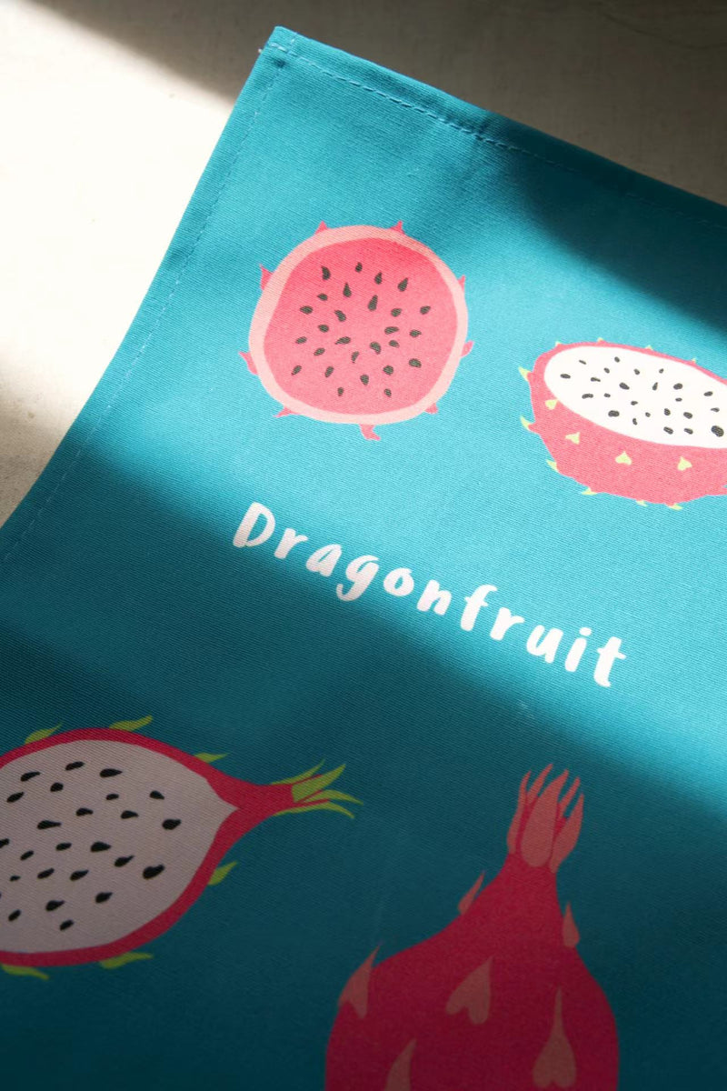 Singapore Fruits Tea Towel - Dragon fruit