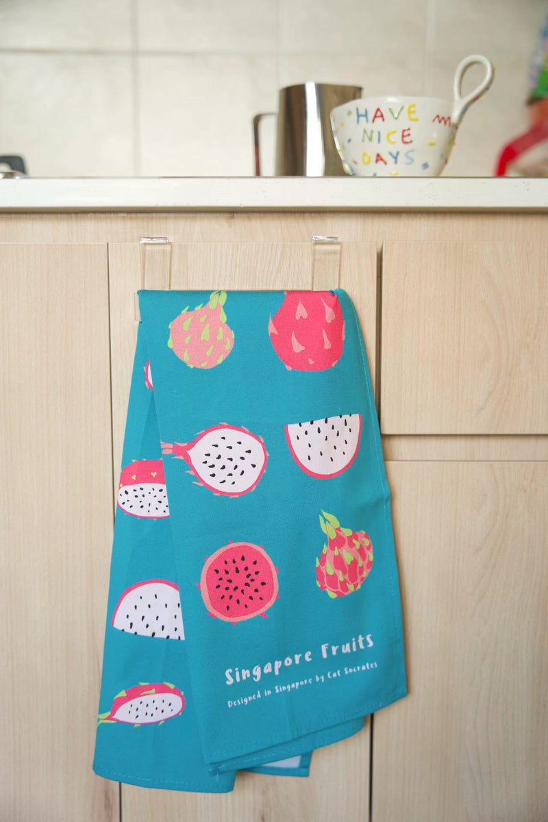 Singapore Fruits Tea Towel - Dragon fruit