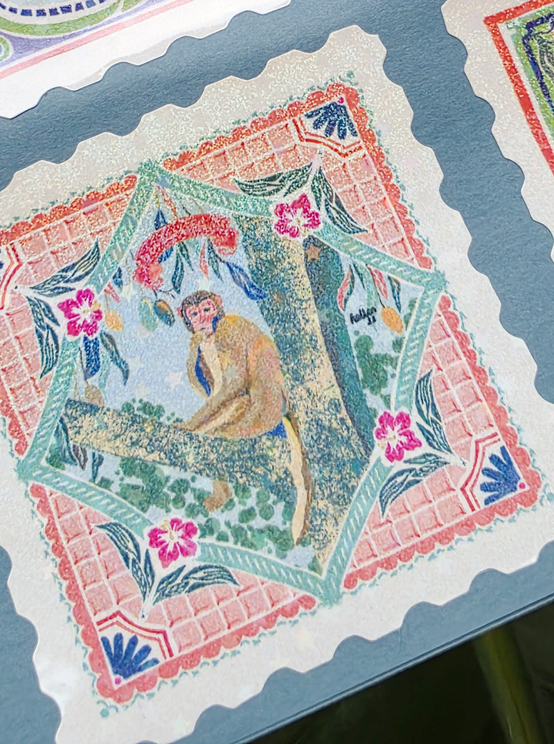 Wild life in Singapore stamp sticker set