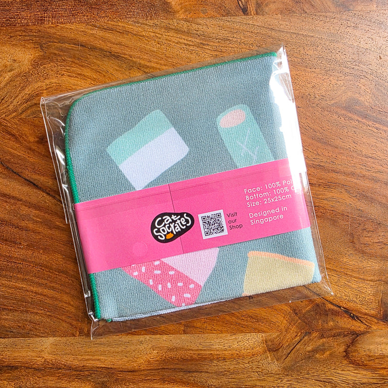 The Colors of Singapore Food Towel Handkerchief