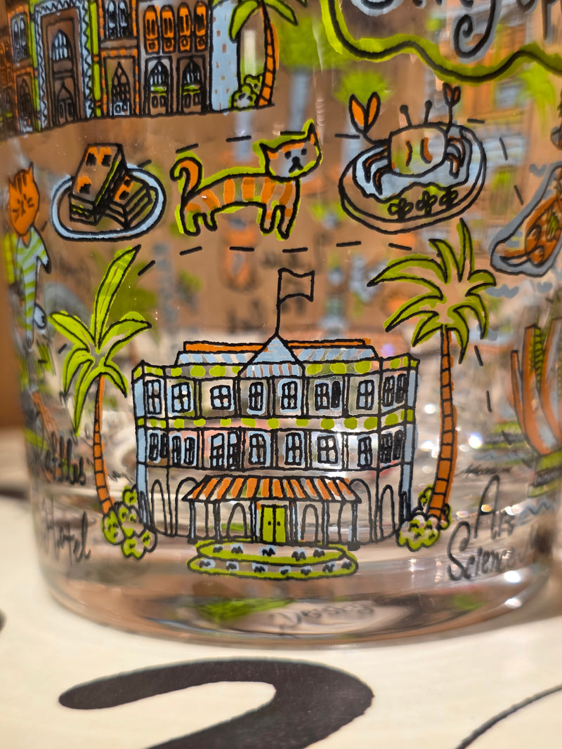 Walk around Singapore Glass Cup
