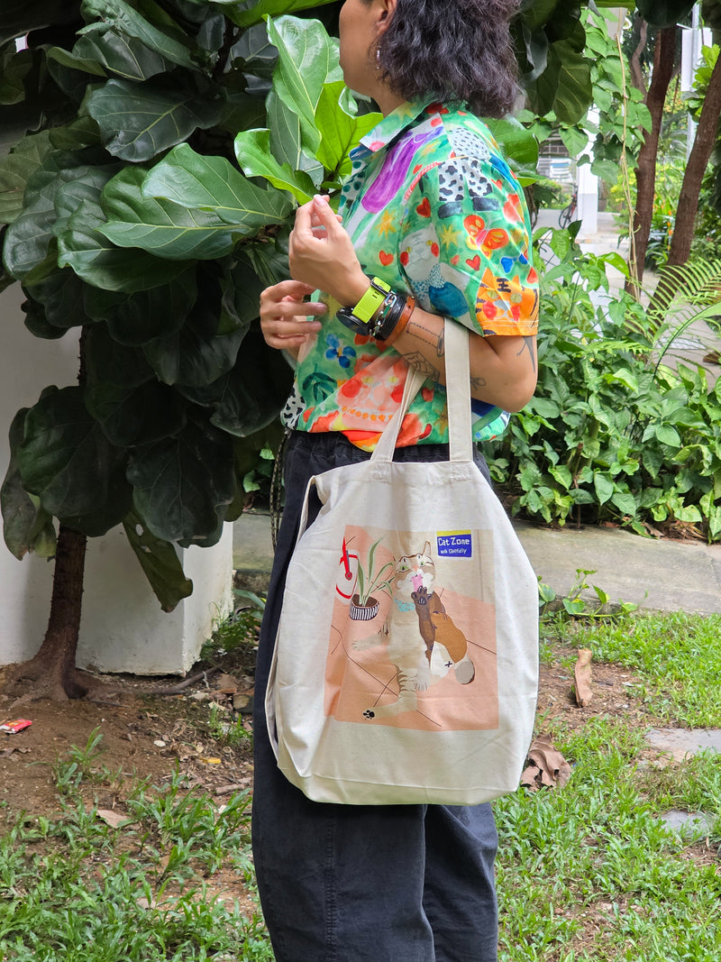 Neighbourhood Cats Sling Tote bag - HDB Cat