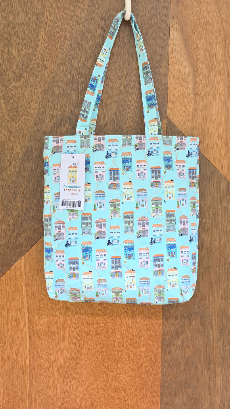 Peranakan Shophouse Quilted Tote Bag