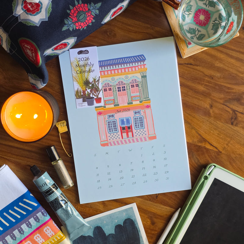 2026 A4 Calendar All About Singapore Nyonya