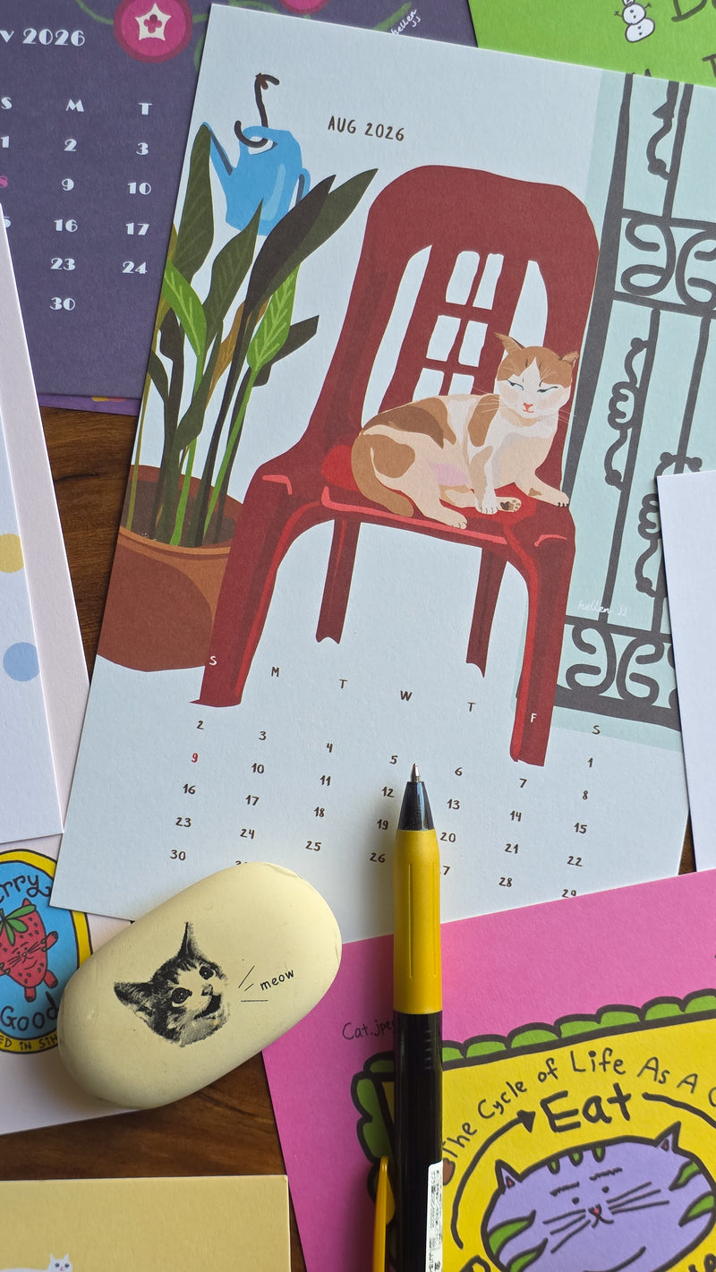 2026 A5 Calendar For all the Cat People