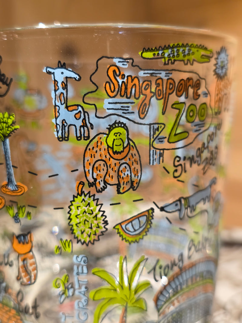 Walk around Singapore Glass Cup