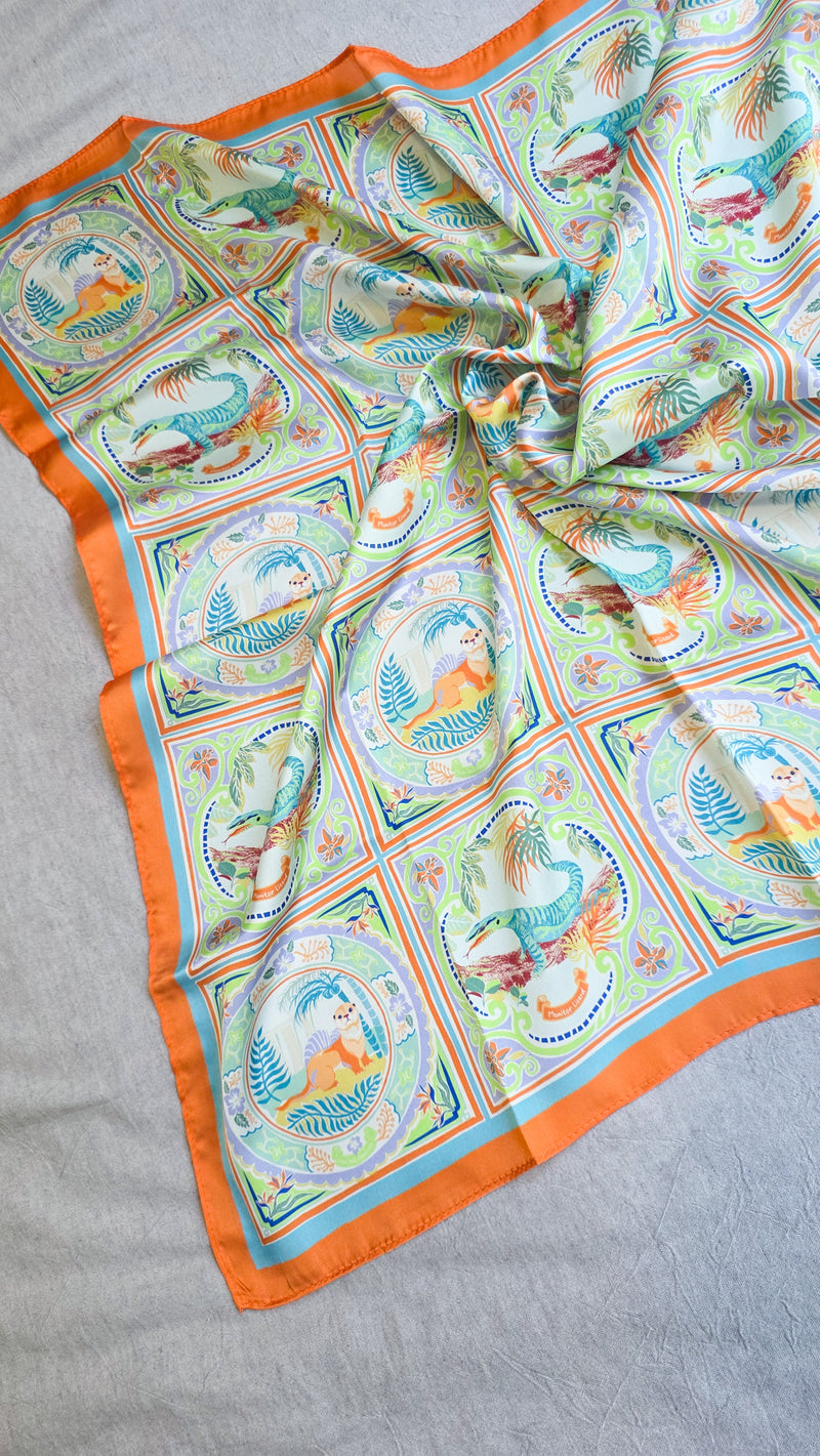 Wildlife in Singapore Scarf - orange