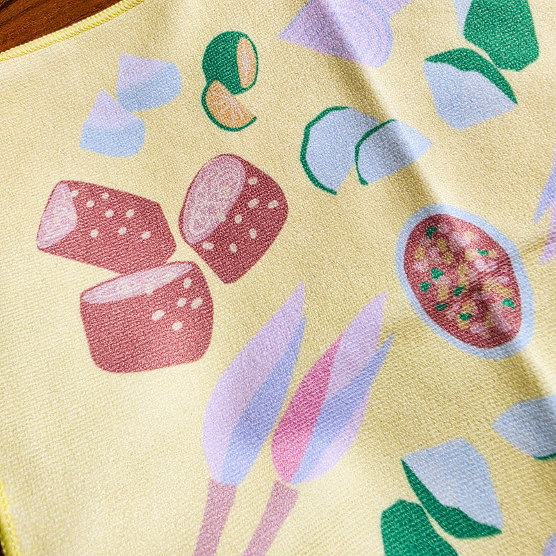 The Colors of Singapore Food Towel Handkerchief