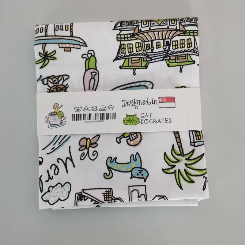 Walk Around Singapore Tea Towel (Pre-order)