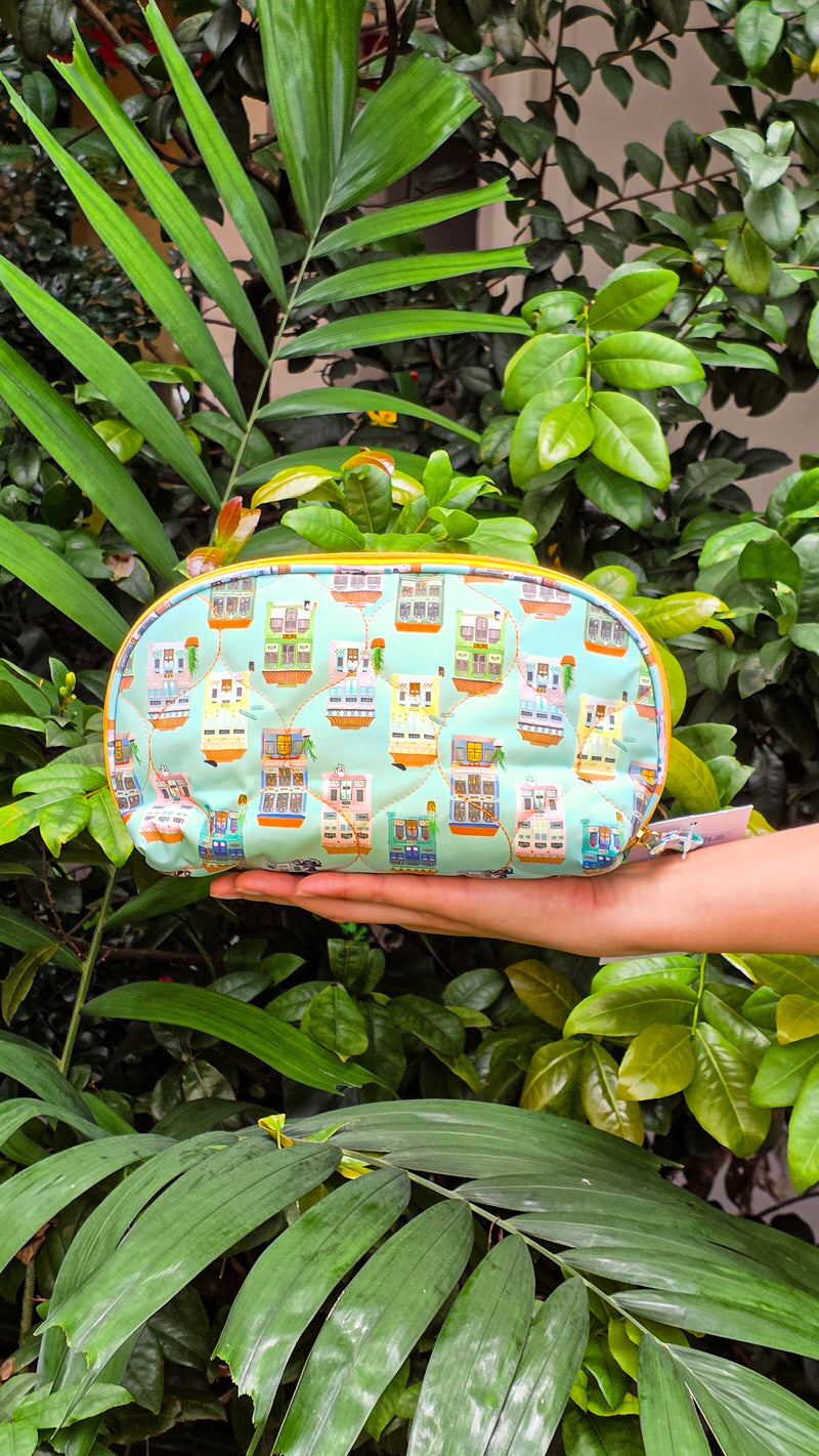 Peranakan Shophouse Quilted Make Up Pouch