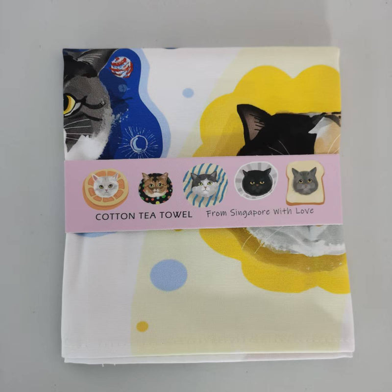 Neko-Kao Cat Face Tea Towel (Pre-order)