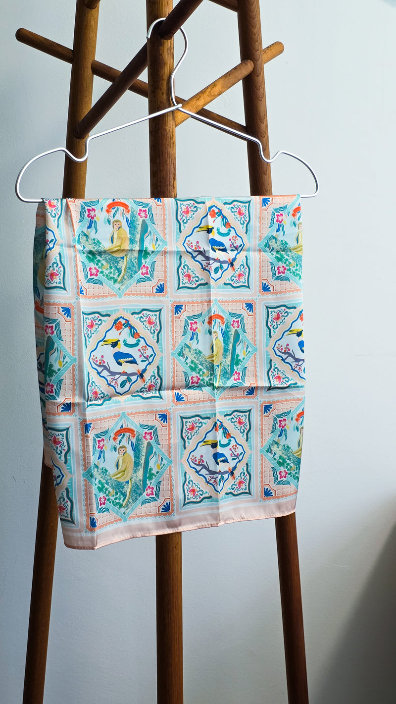 Wildlife in Singapore Scarf - pink