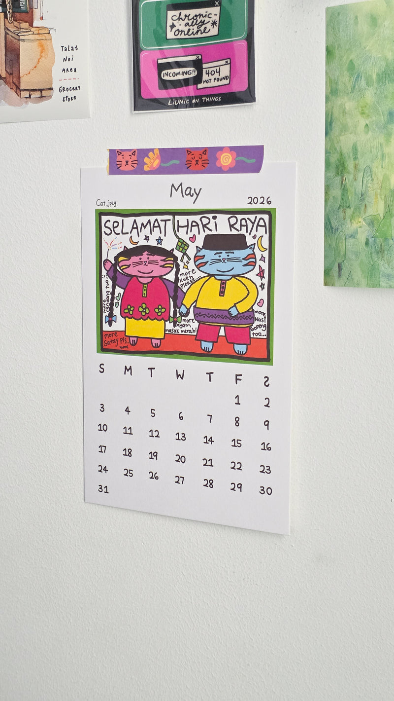 2026 A5 Calendar For all the Cat People