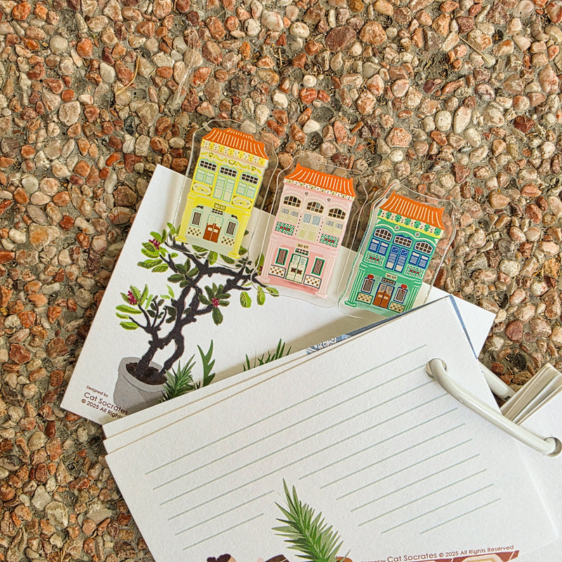 Colorful Shophouse Acrylic Clip set