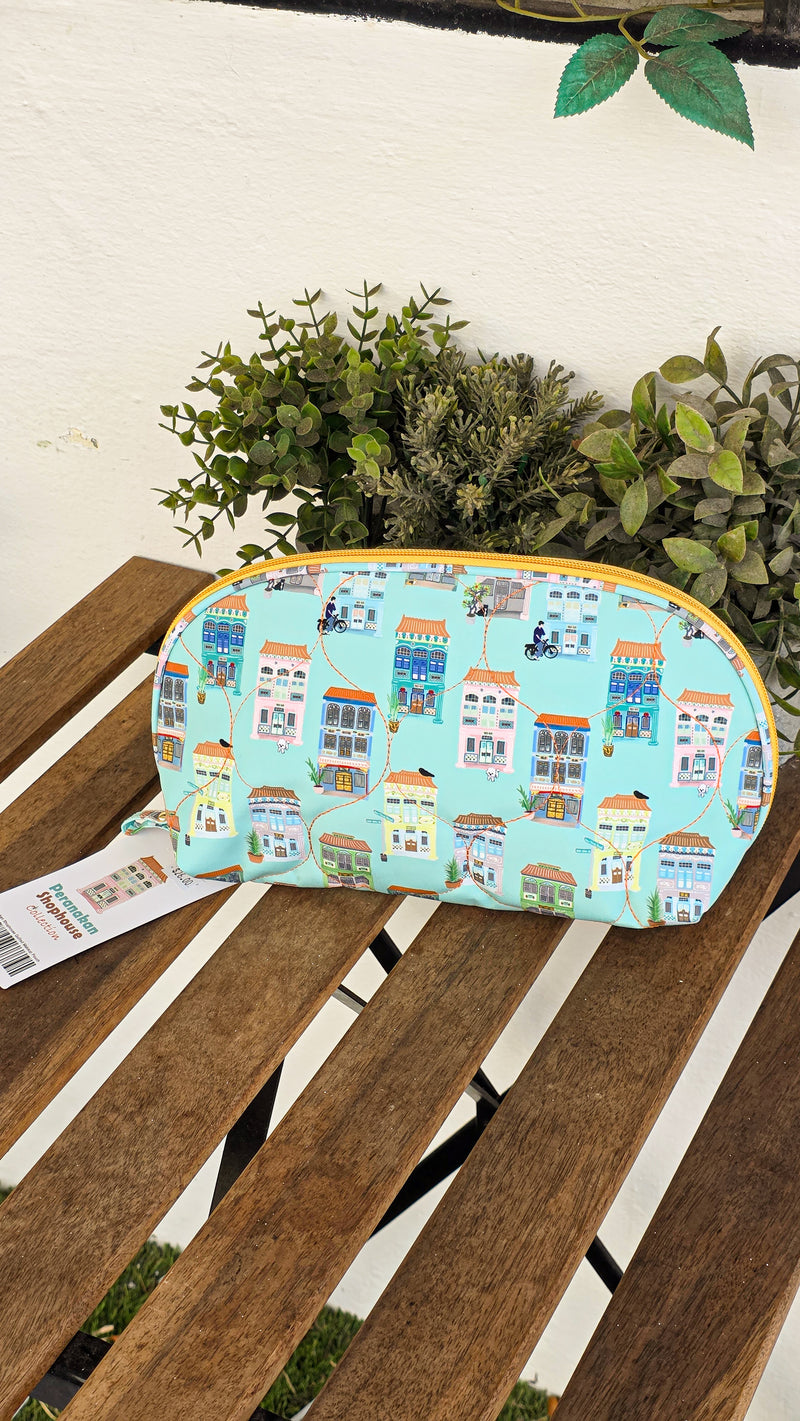 Peranakan Shophouse Quilted Make Up Pouch