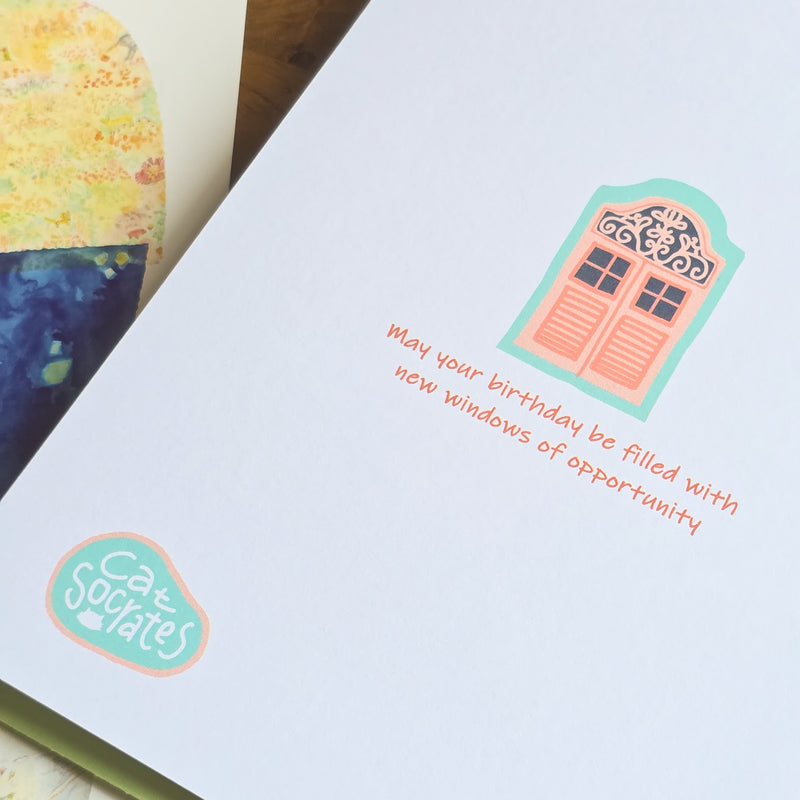Pop Art Shophouse Birthday Card