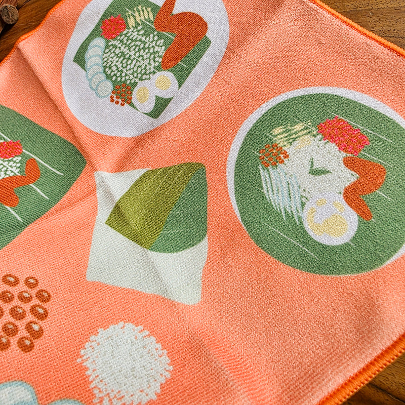 The Colors of Singapore Food Towel Handkerchief