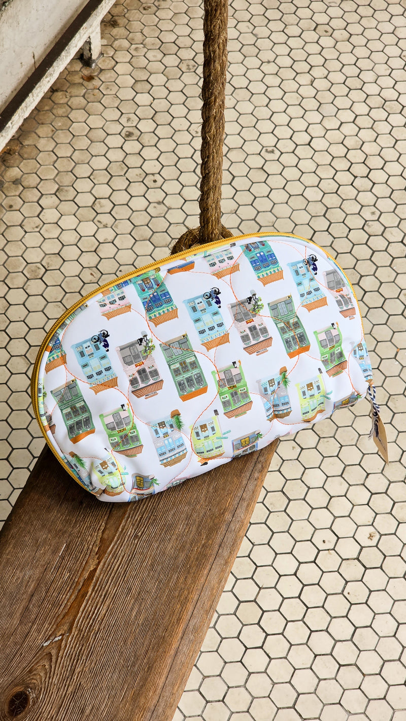 Peranakan Shophouse Quilted Make Up Pouch