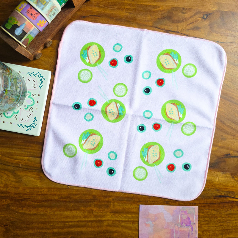 The Colors of Singapore Food Towel Handkerchief