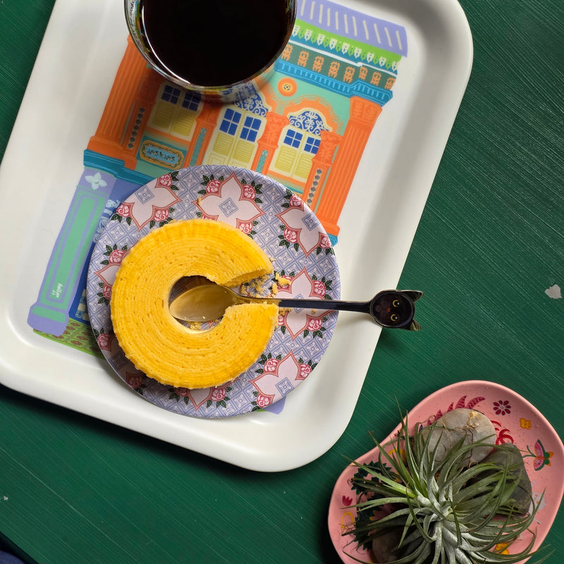 Pop Art color Shophouse Bamboo Tray