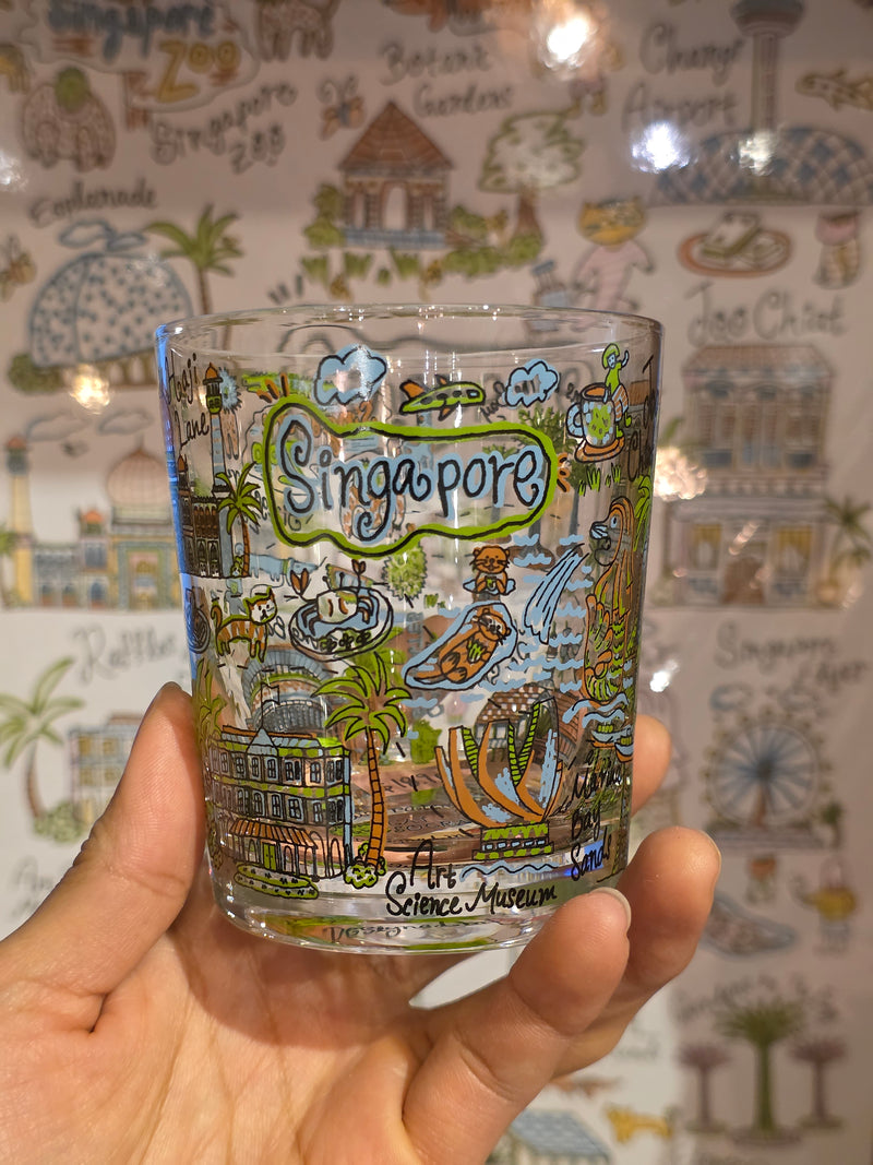 Walk around Singapore Glass Cup