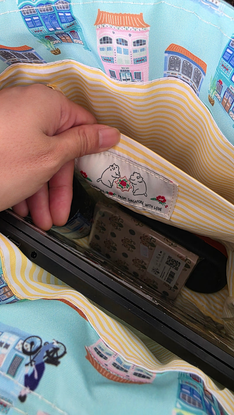 Peranakan Shophouse Quilted Tote Bag