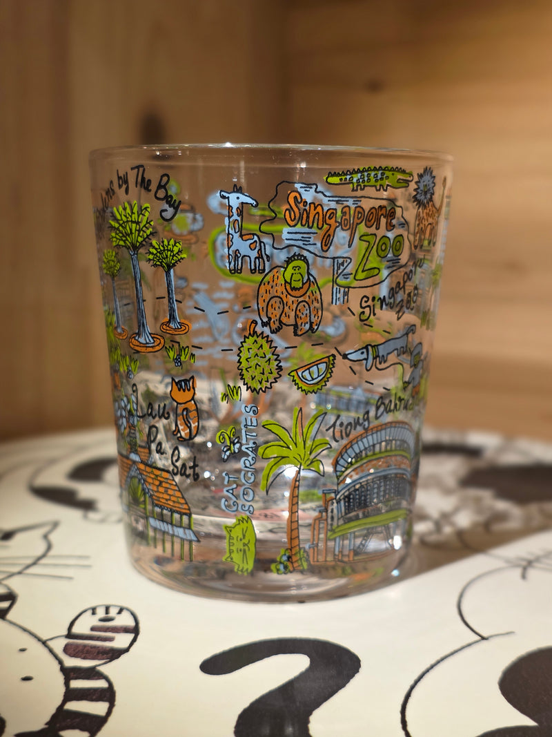 Walk around Singapore Glass Cup