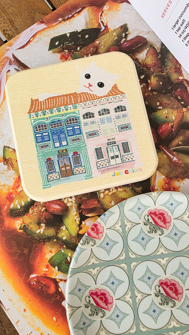 Diatomite Coaster Kitty & Singapore Landmark Collection