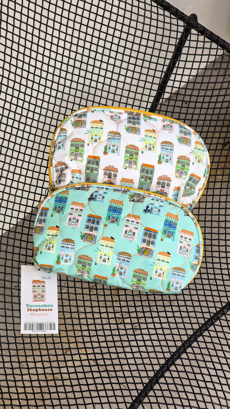 Peranakan Shophouse Quilted Make Up Pouch