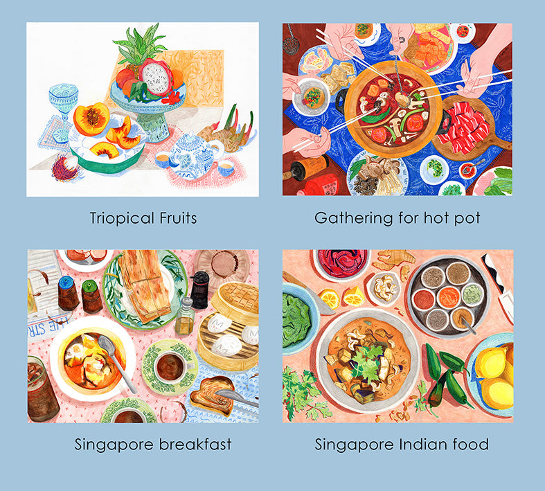 PU Leather Placemat Singapore Theme