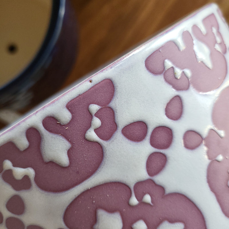 Ceramic Purple Tile Pattern Pot