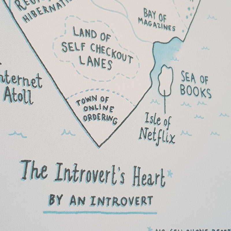 A3 Introverts Heart Riso Print