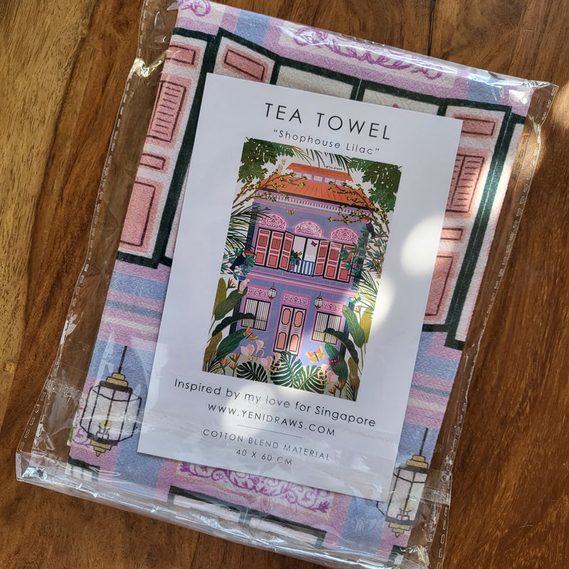 The Lilac Shophouse Tea Towel