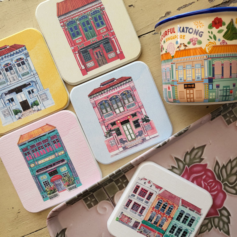 Diatomite Coaster Shophouse Collection