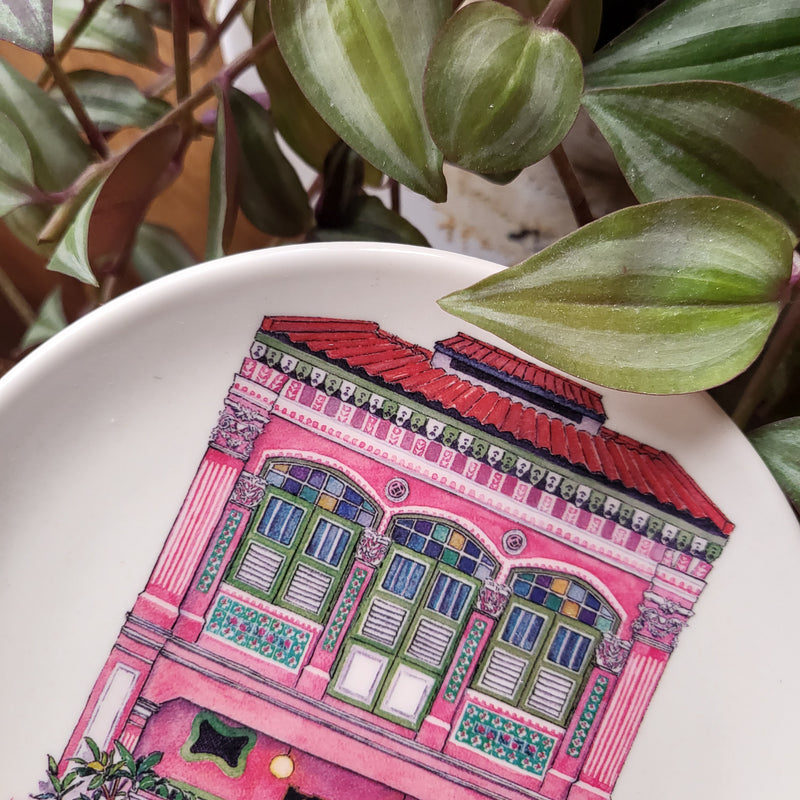 Colorful Shophouse Bamboo Mini Plate