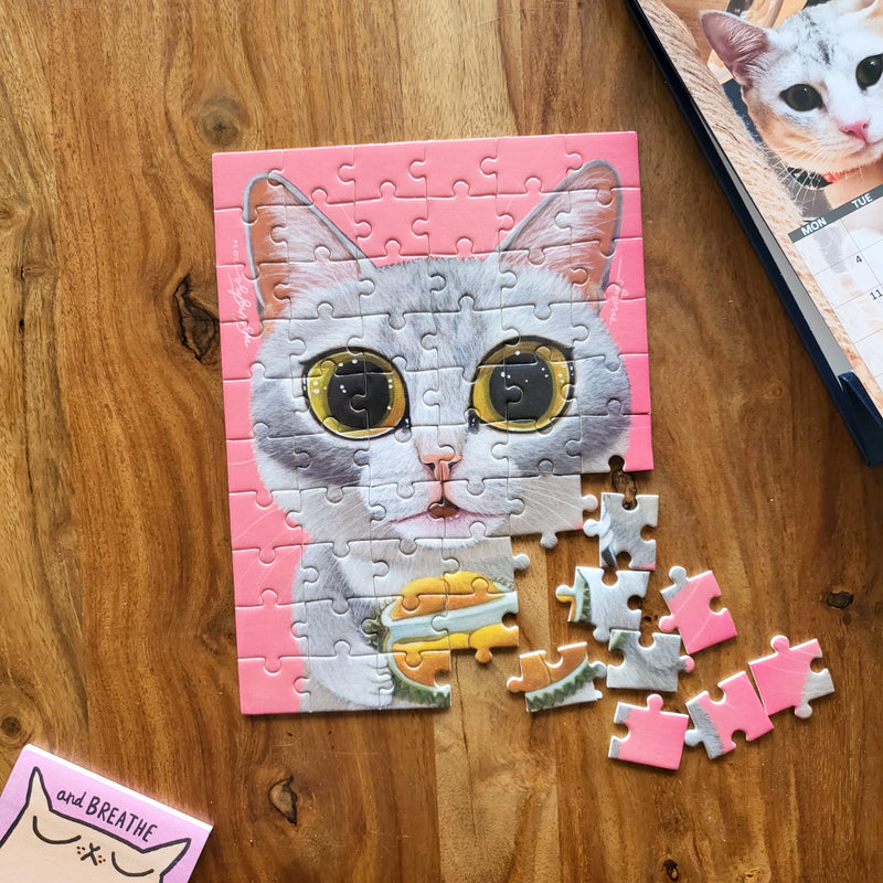 Greeting Card Puzzle - I Met A Cat