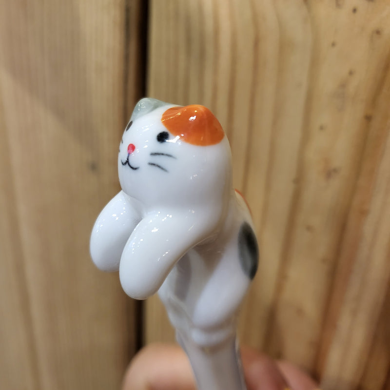 Mini ceramic hanging kitty spoon
