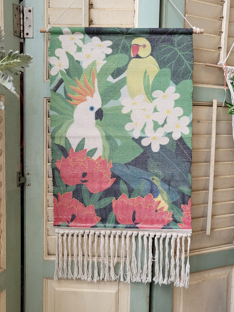Hanging Tapestry Tropical Birds