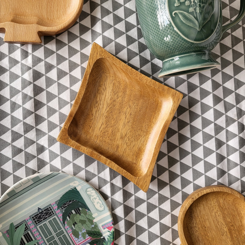 Spade & Diamond Wooden Mini Dish