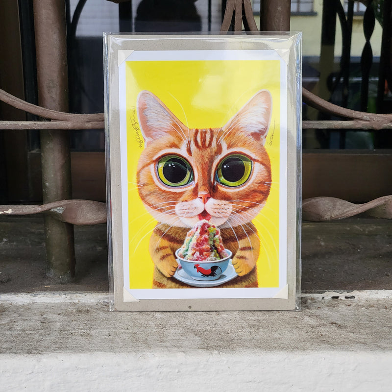 Cats Present Singaporean Food Art Print