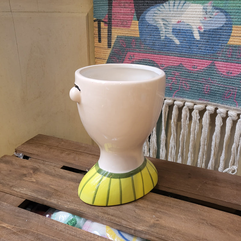 Spectacle Boy Ceramic Vase